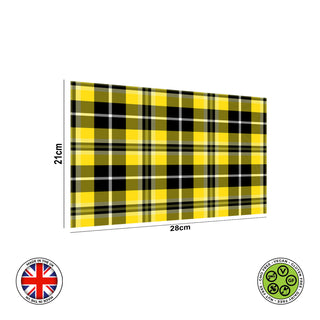 Yellow Black Seamless Tartan Pattern edible cake topper decoration