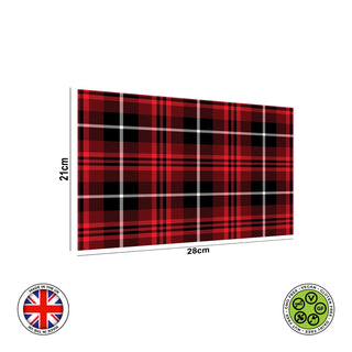 Red Black Seamless Tartan Pattern edible cake topper decoration