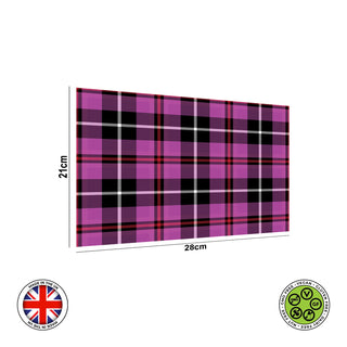 Pink Black Seamless Tartan Pattern edible cake topper decoration