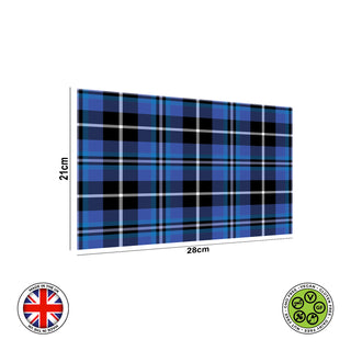 Blue Black Seamless Tartan Pattern edible cake topper decoration