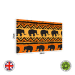 African Ethnic Seamless Pattern with Elephants edible cake topper decoration