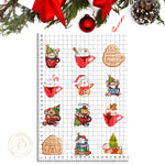 Christmas Cookies Watercolour Collection of edible decorations