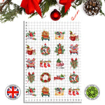 Christmas Cookies Watercolour Collection of edible decorations