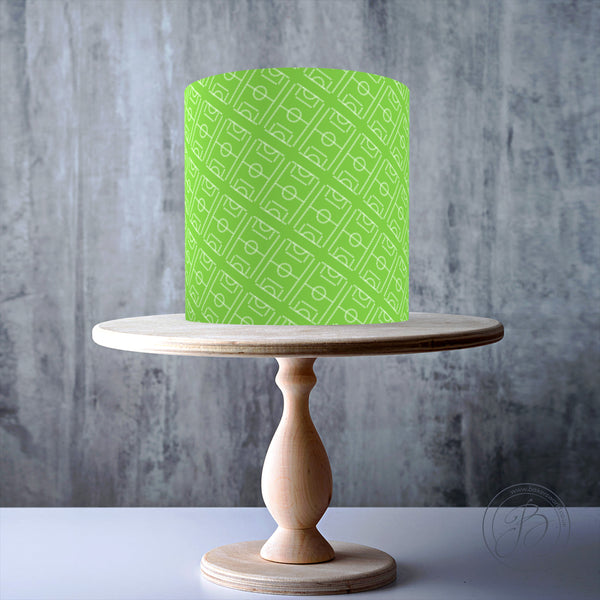 Football fields Seamless Pattern edible cake topper decoration