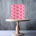 Heart with arrow Seamless Valentine's Pattern edible cake topper decoration