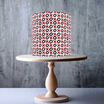 XOXO Seamless Valentine's Pattern edible cake topper decoration