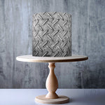 Steel diamond plate pattern edible cake topper decoration