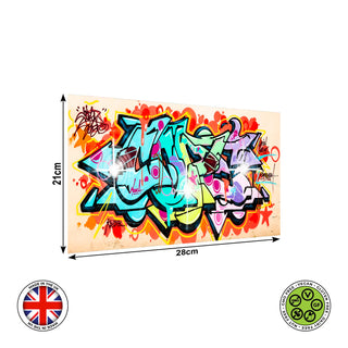 Graffiti wall art edible cake topper decoration