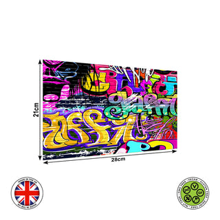 Graffiti wall art edible cake topper decoration