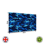 Blue and Black seamless camouflage pattern edible cake topper decoration