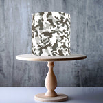 Snow seamless camouflage pattern edible cake topper decoration