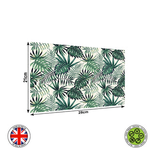 Tropical Leaves Seamless Pattern edible cake topper decoration