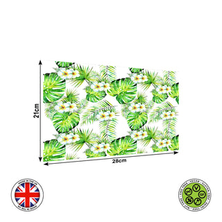 Tropical Leaves Seamless Pattern edible cake topper decoration