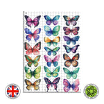 Watercolour butterflies (6cm) set edible cake topper decoration