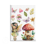 Cute Fairy with Mushroom House Watercolour set edible cake topper decoration