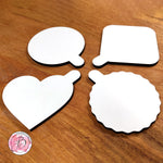 Personalised Premium White 6mm MDF Cupcake Coasters ( 10cm )