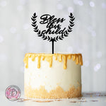 Bless this child - christening cake topper