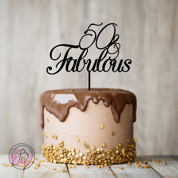 Personalised Fabulous - birthday cake topper