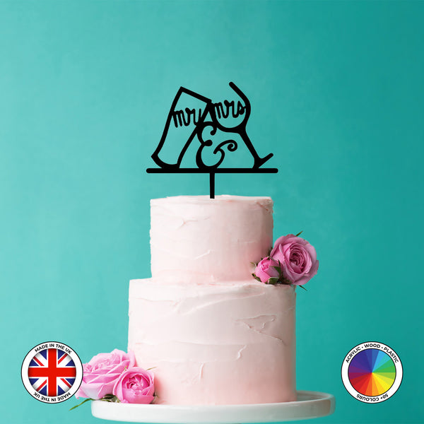 Mr & Mrs - wedding cake topper