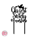 Personalised Chrzest Swiety - christening cake topper