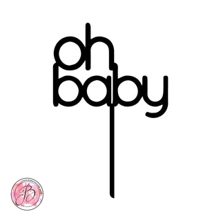 oh baby - baby shower cake topper