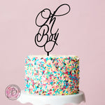 Oh Boy - baby shower cake topper