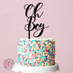 Oh Boy - baby shower cake topper