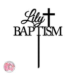 Personalised Baptism - christening cake topper