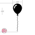 Balloon birthday cake topper