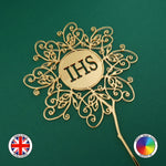 IHS - First Holy Communion cake topper