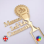 Personalised IHS First Holy Communion cake topper (Chalice)