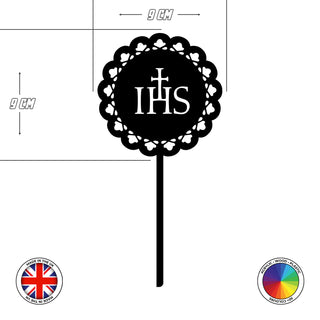 IHS - First Holy Communion cake topper