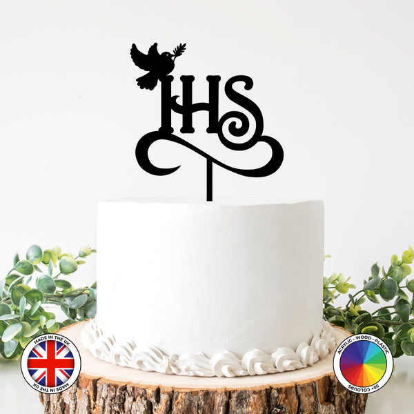 IHS - First Holy Communion cake topper