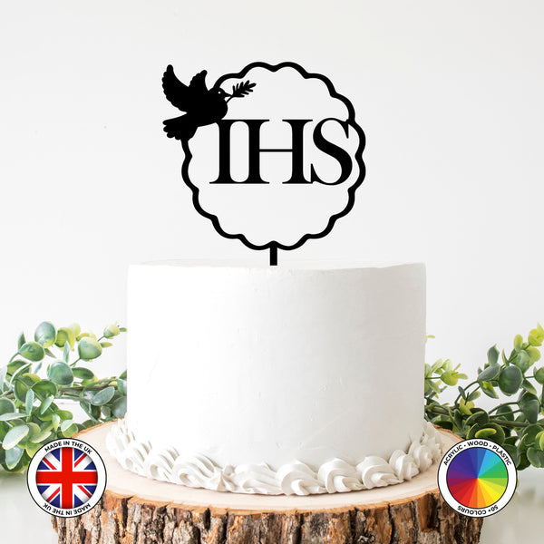 IHS - First Holy Communion cake topper