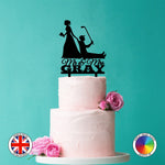 Personalised golfer groom bride Mr & Mrs - wedding cake topper