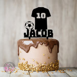 Personalised football birthday cake topper