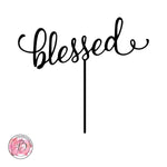 Blessed - baby shower cake topper