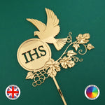 IHS - First Holy Communion cake topper (Dove)