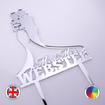 Personalised Bride and Groom with "Mr & Mrs" - wedding cake topper