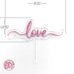 love - valentine's / anniversary cake topper