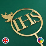 IHS Hoop with Dove - First Holy Communion cake topper