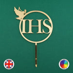 IHS Hoop with Dove - First Holy Communion cake topper