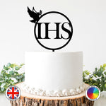 IHS Hoop with Dove - First Holy Communion cake topper