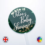 Personalised Round paddle / lollipop style Baptism acrylic cake topper