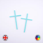 2x Christian Cross Cake Charm (5mm)