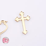 4x Cross Communion Cake Charms