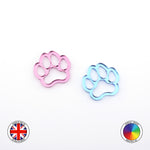 4x Puppy Paws Cake Charms