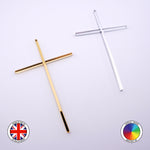 2x SLIM Christian Cross Cake Charm (2.5mm)