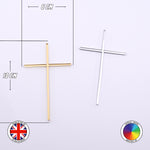 2x SLIM Christian Cross Cake Charm (2.5mm)