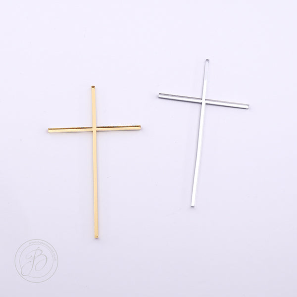 2x SLIM Christian Cross Cake Charm (2.5mm)